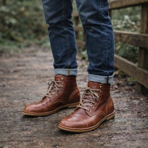 Danner Jack II Brogue Boots - Dare Coffee Brown Leather - Size 9
